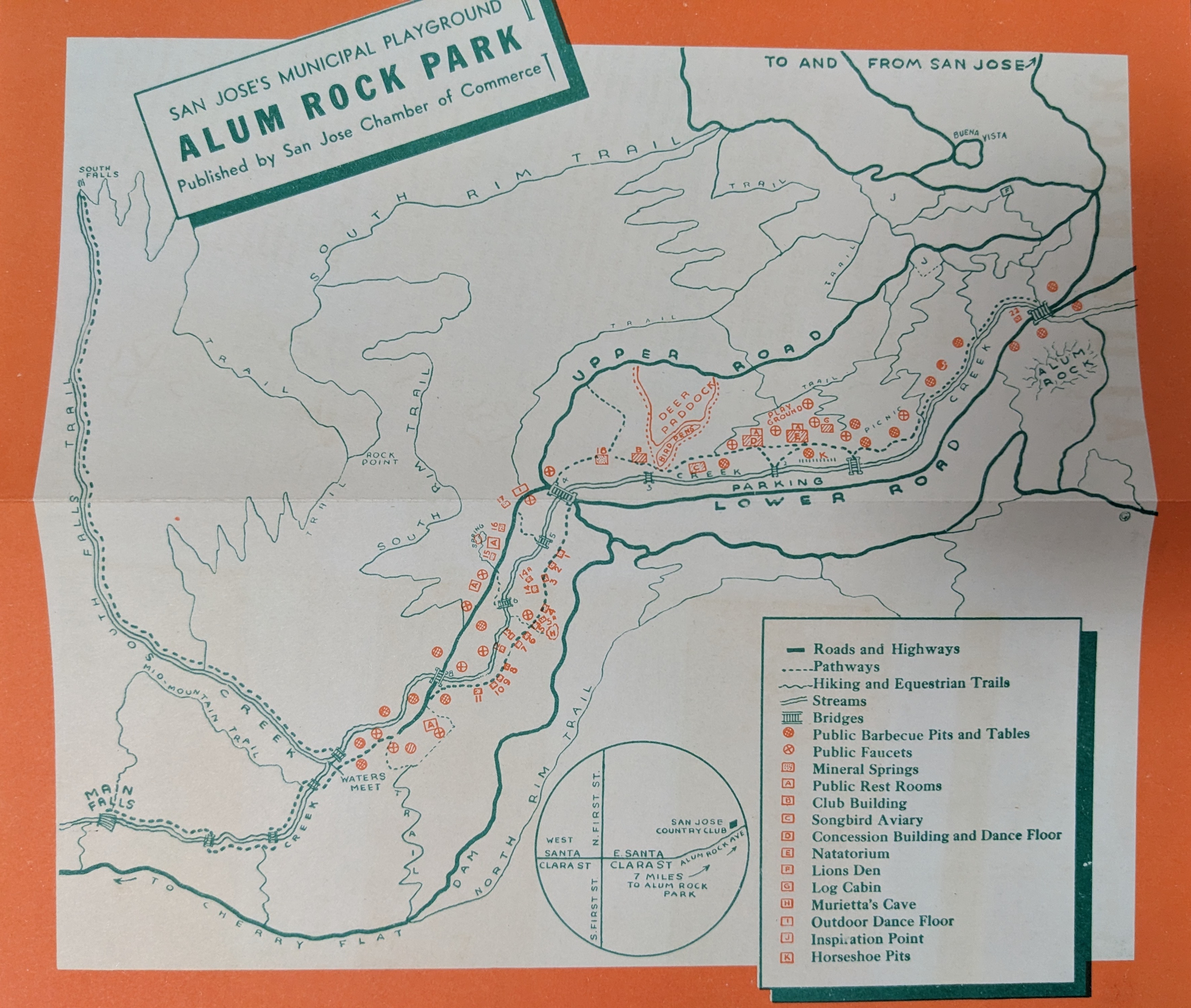 Map of Alum Rock Park